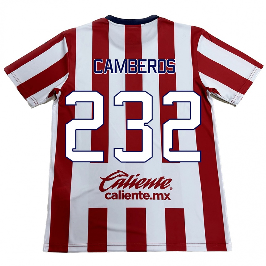 Niño Fútbol Camiseta Hugo Camberos #232 Rojo Blanco 1ª Equipación 2024/25