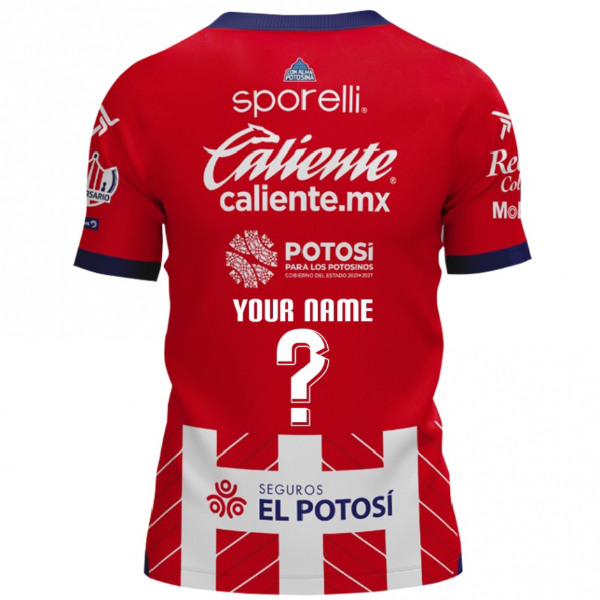 Niño Fútbol Camiseta Su Nombre #0 Rojo Blanco 1ª Equipación 2024/25