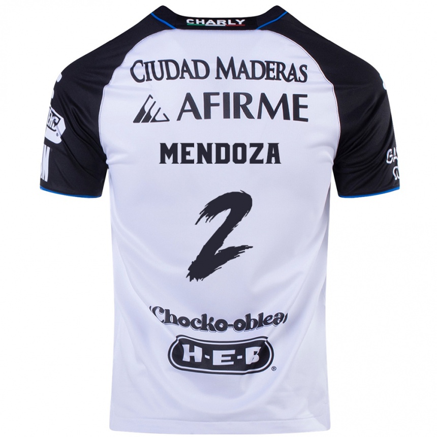 Niño Fútbol Camiseta Omar Mendoza #2 Azul Negro 1ª Equipación 2024/25