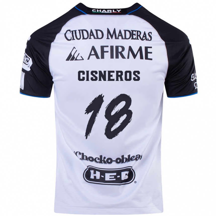 Niño Fútbol Camiseta Ronaldo Cisneros #18 Azul Negro 1ª Equipación 2024/25