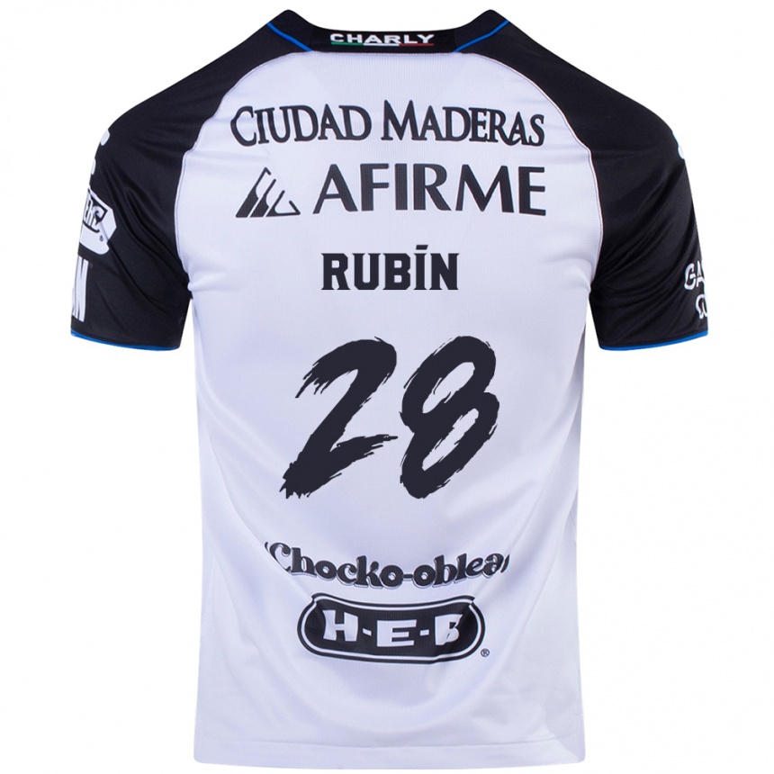 Niño Fútbol Camiseta Rubio Rubín #28 Azul Negro 1ª Equipación 2024/25