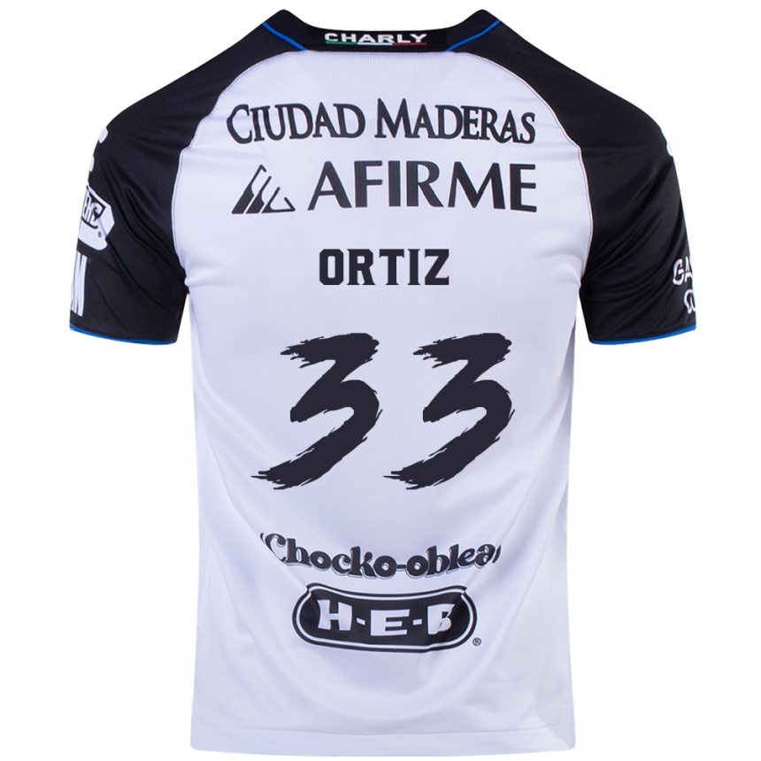 Niño Fútbol Camiseta Pablo Ortiz #33 Azul Negro 1ª Equipación 2024/25