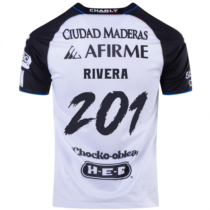 Niño Fútbol Camiseta Christian Rivera #201 Azul Negro 1ª Equipación 2024/25