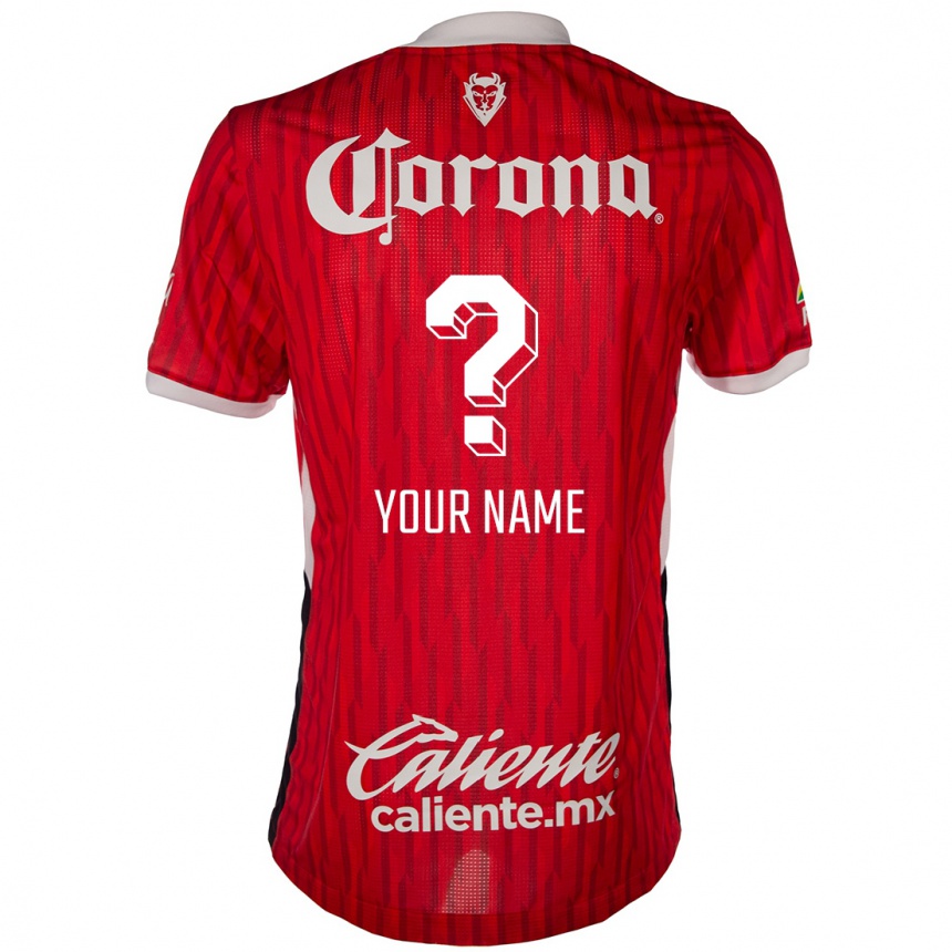 Niño Fútbol Camiseta Su Nombre #0 Rojo Blanco 1ª Equipación 2024/25