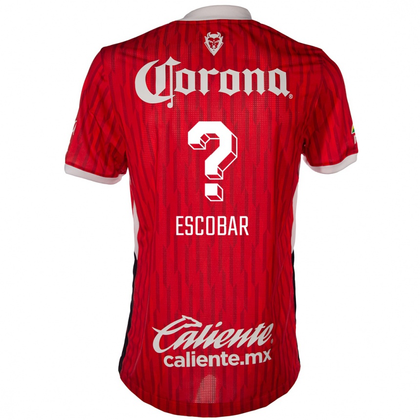 Niño Fútbol Camiseta Juan Escobar #0 Rojo Blanco 1ª Equipación 2024/25