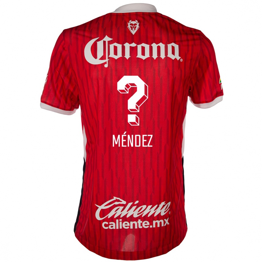 Niño Fútbol Camiseta Bruno Méndez #0 Rojo Blanco 1ª Equipación 2024/25