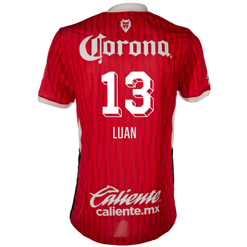 Niño Fútbol Camiseta Luan #13 Rojo Blanco 1ª Equipación 2024/25