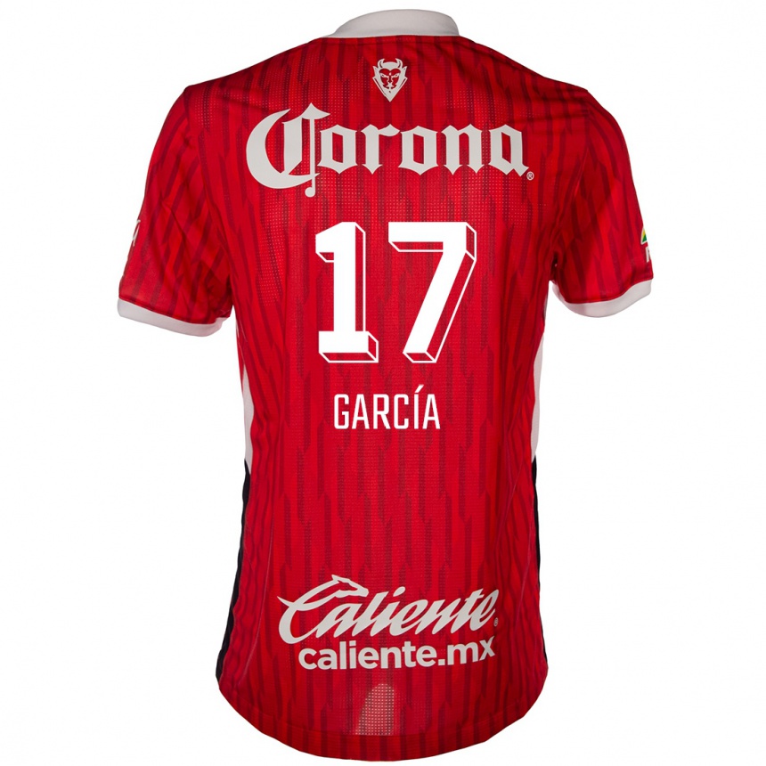 Niño Fútbol Camiseta Brian García #17 Rojo Blanco 1ª Equipación 2024/25