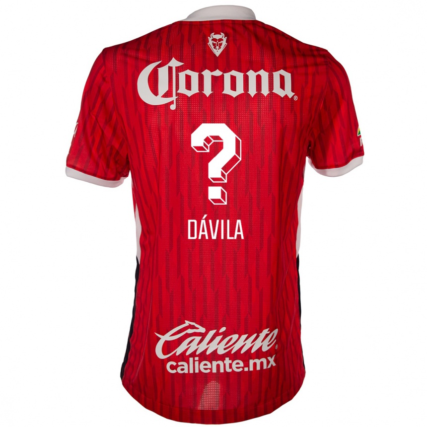 Niño Fútbol Camiseta Dilan Dávila #0 Rojo Blanco 1ª Equipación 2024/25