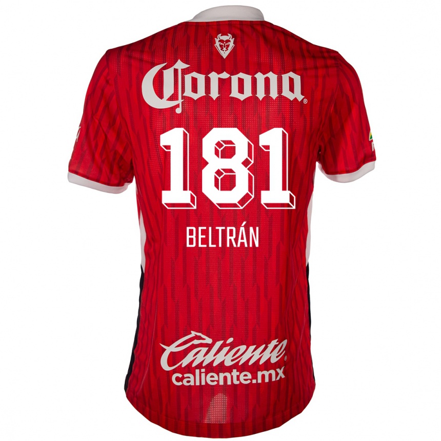 Niño Fútbol Camiseta Ronaldo Beltrán #181 Rojo Blanco 1ª Equipación 2024/25