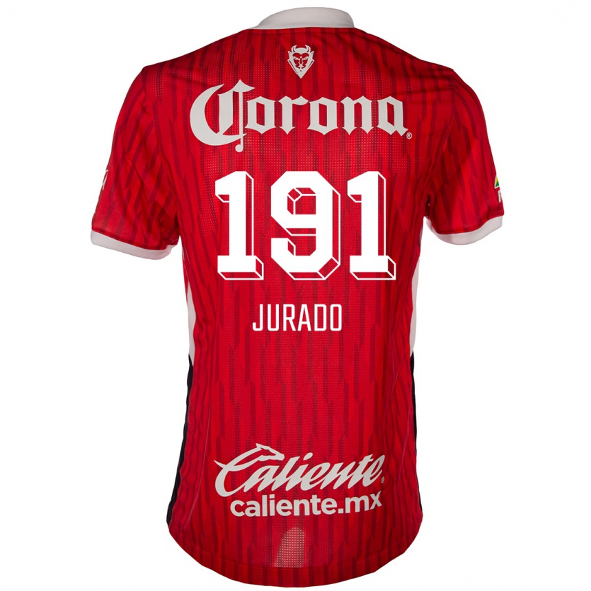 Niño Fútbol Camiseta Pablo Jurado #191 Rojo Blanco 1ª Equipación 2024/25