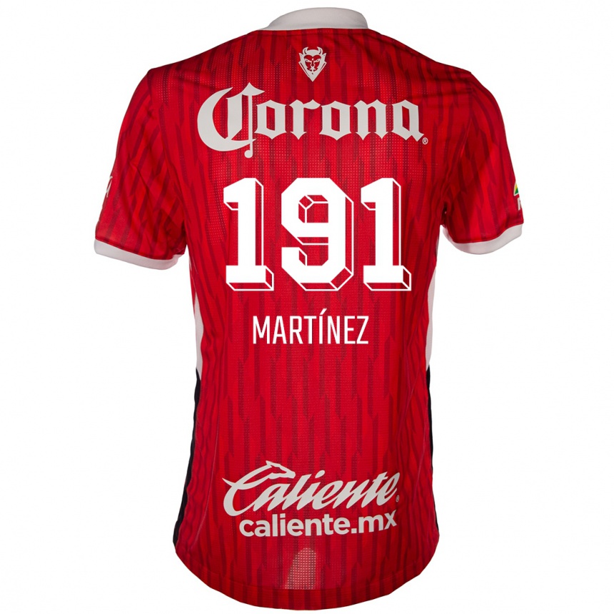 Niño Fútbol Camiseta Kevin Martínez #191 Rojo Blanco 1ª Equipación 2024/25