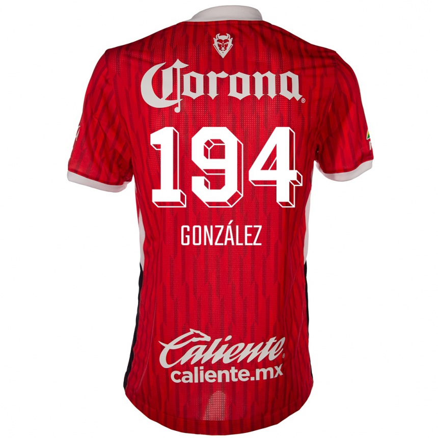 Niño Fútbol Camiseta Cristopher González #194 Rojo Blanco 1ª Equipación 2024/25