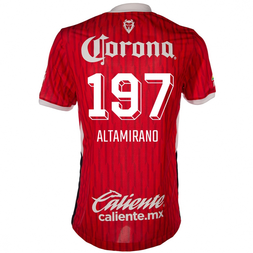 Niño Fútbol Camiseta Óscar Altamirano #197 Rojo Blanco 1ª Equipación 2024/25