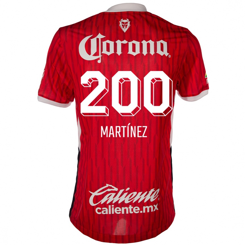 Niño Fútbol Camiseta Edgar Martínez #200 Rojo Blanco 1ª Equipación 2024/25