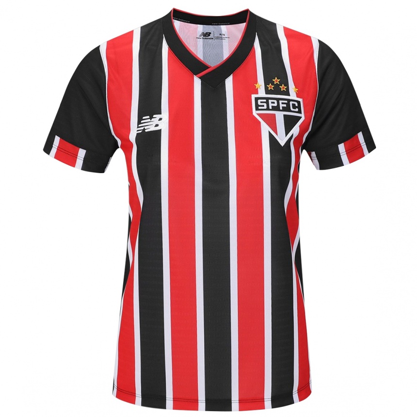 Niño Fútbol Camiseta Cauã Lucca #0 Negro Rojo Blanco 2ª Equipación 2024/25