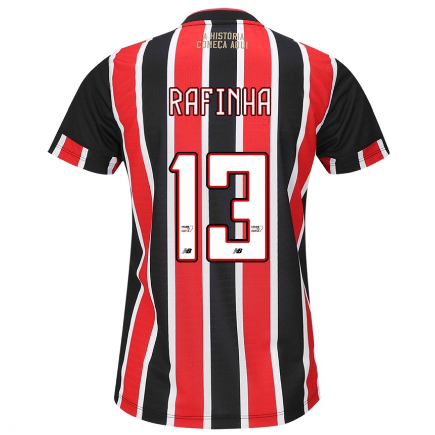 Niño Fútbol Camiseta Rafinha #13 Negro Rojo Blanco 2ª Equipación 2024/25