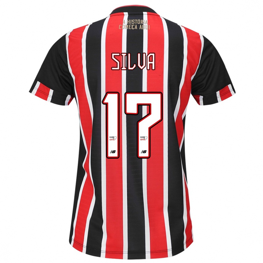 Niño Fútbol Camiseta André Silva #17 Negro Rojo Blanco 2ª Equipación 2024/25