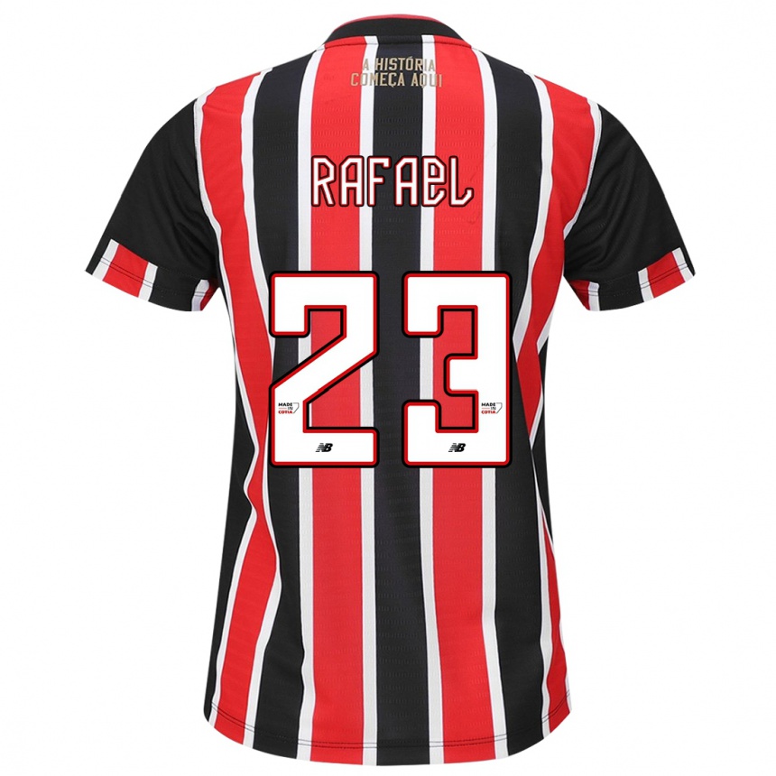 Niño Fútbol Camiseta Rafael #23 Negro Rojo Blanco 2ª Equipación 2024/25