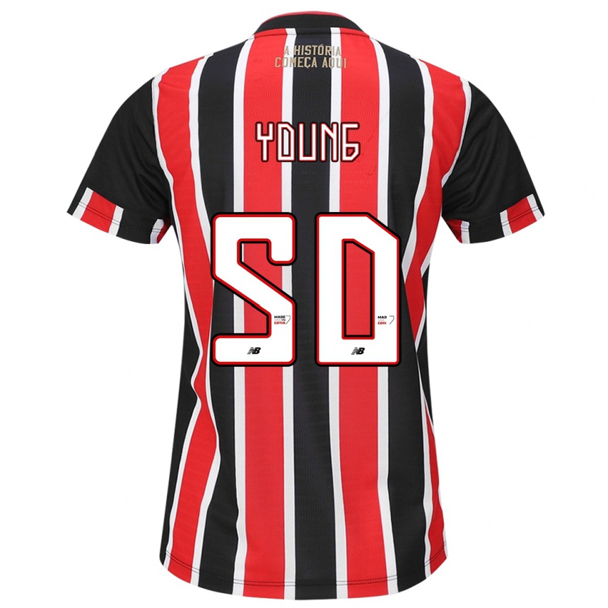 Niño Fútbol Camiseta Young #50 Negro Rojo Blanco 2ª Equipación 2024/25