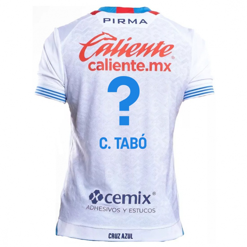 Niño Fútbol Camiseta Christian Tabó #0 Blanco Azul 2ª Equipación 2024/25