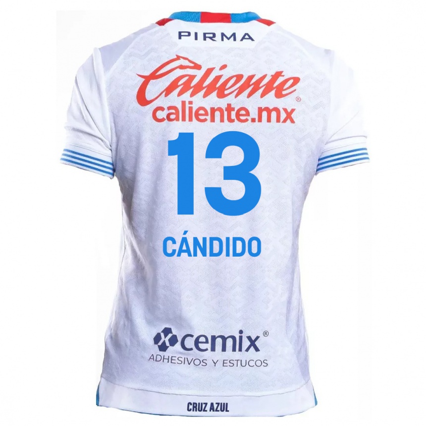 Niño Fútbol Camiseta Camilo Cándido #13 Blanco Azul 2ª Equipación 2024/25