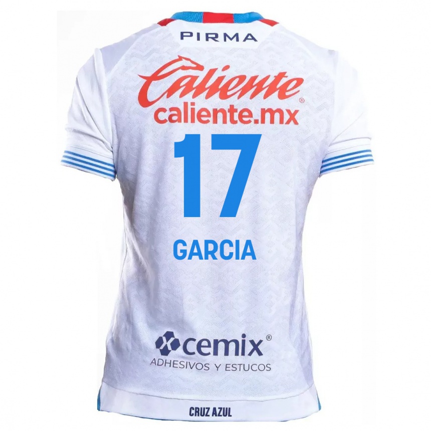 Niño Fútbol Camiseta Amaury Garcia #17 Blanco Azul 2ª Equipación 2024/25