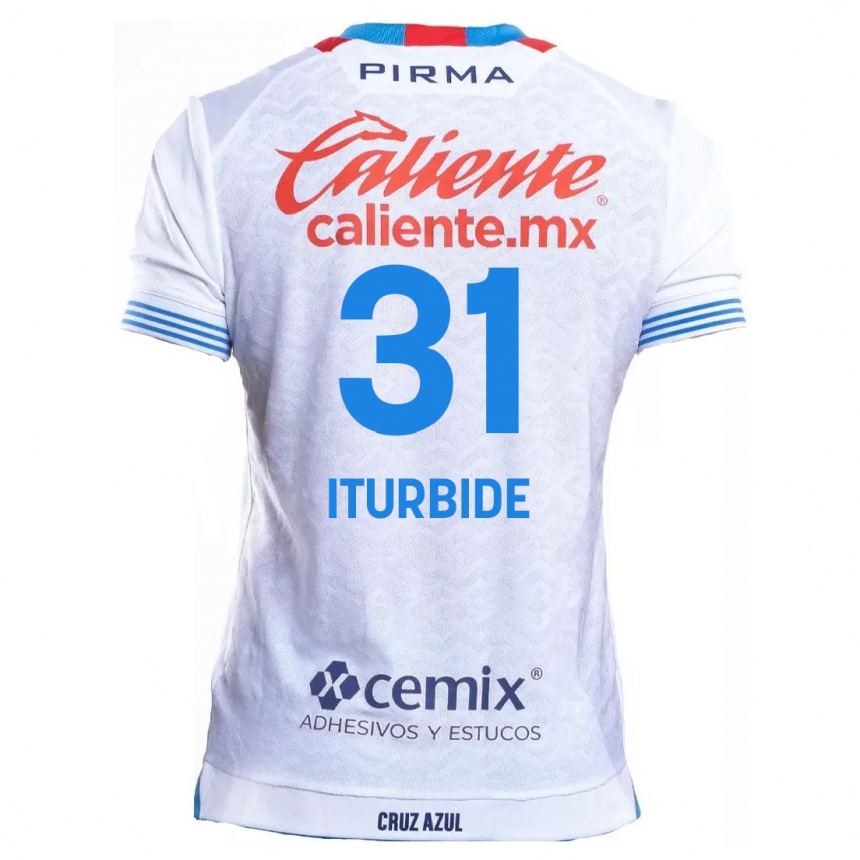 Niño Fútbol Camiseta Luis Iturbide #31 Blanco Azul 2ª Equipación 2024/25