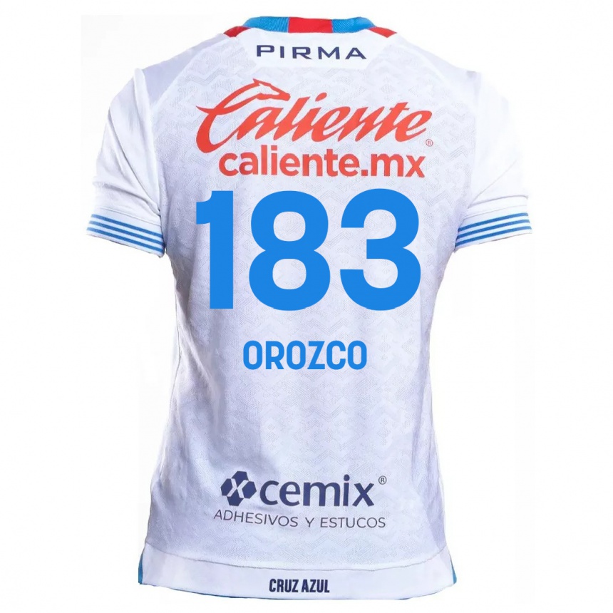 Niño Fútbol Camiseta Fabrizzio Orozco #183 Blanco Azul 2ª Equipación 2024/25