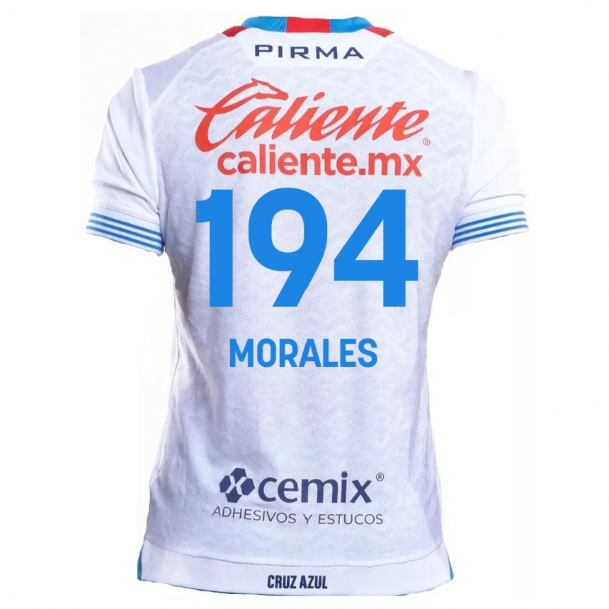 Niño Fútbol Camiseta Amaury Morales #194 Blanco Azul 2ª Equipación 2024/25