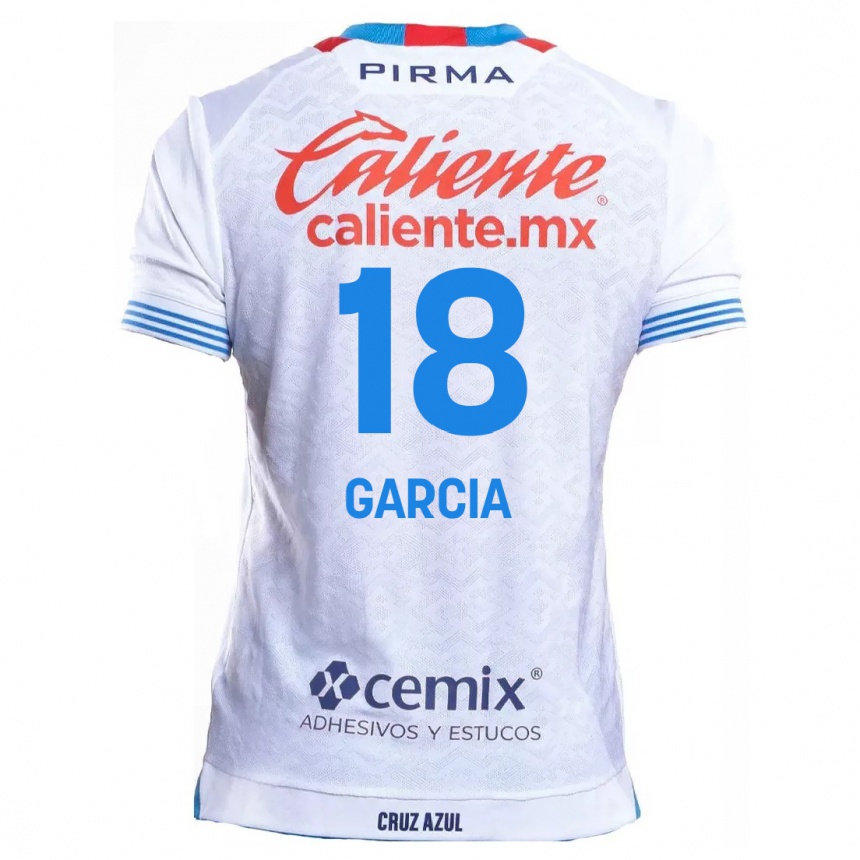 Niño Fútbol Camiseta Diana Garcia #18 Blanco Azul 2ª Equipación 2024/25