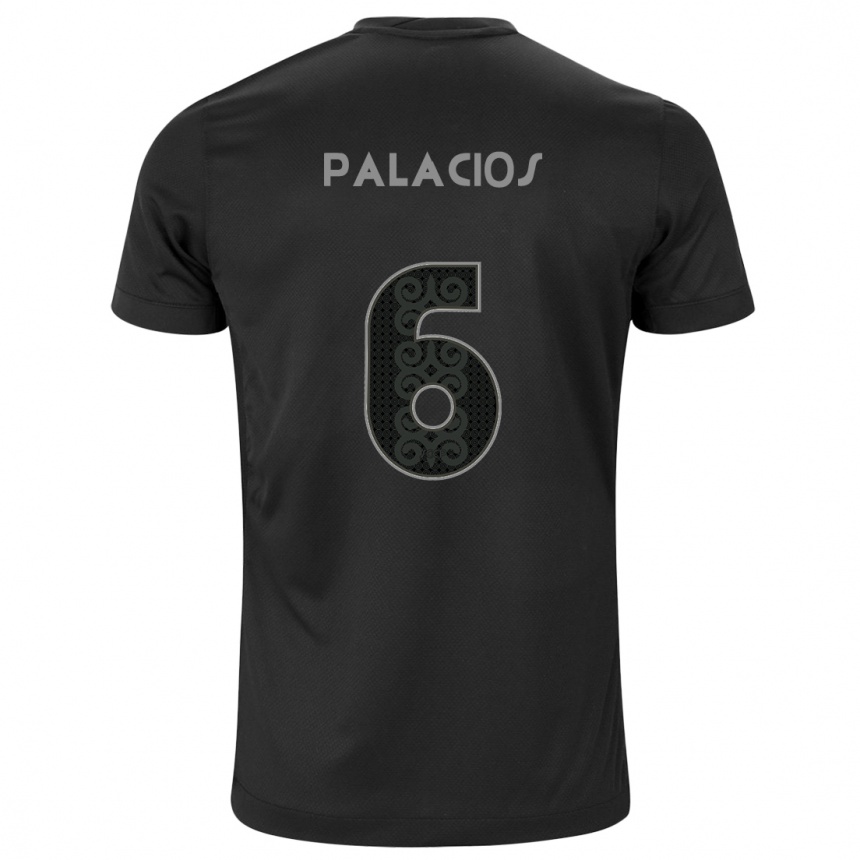 Niño Fútbol Camiseta Diego Palacios #6 Negro 2ª Equipación 2024/25