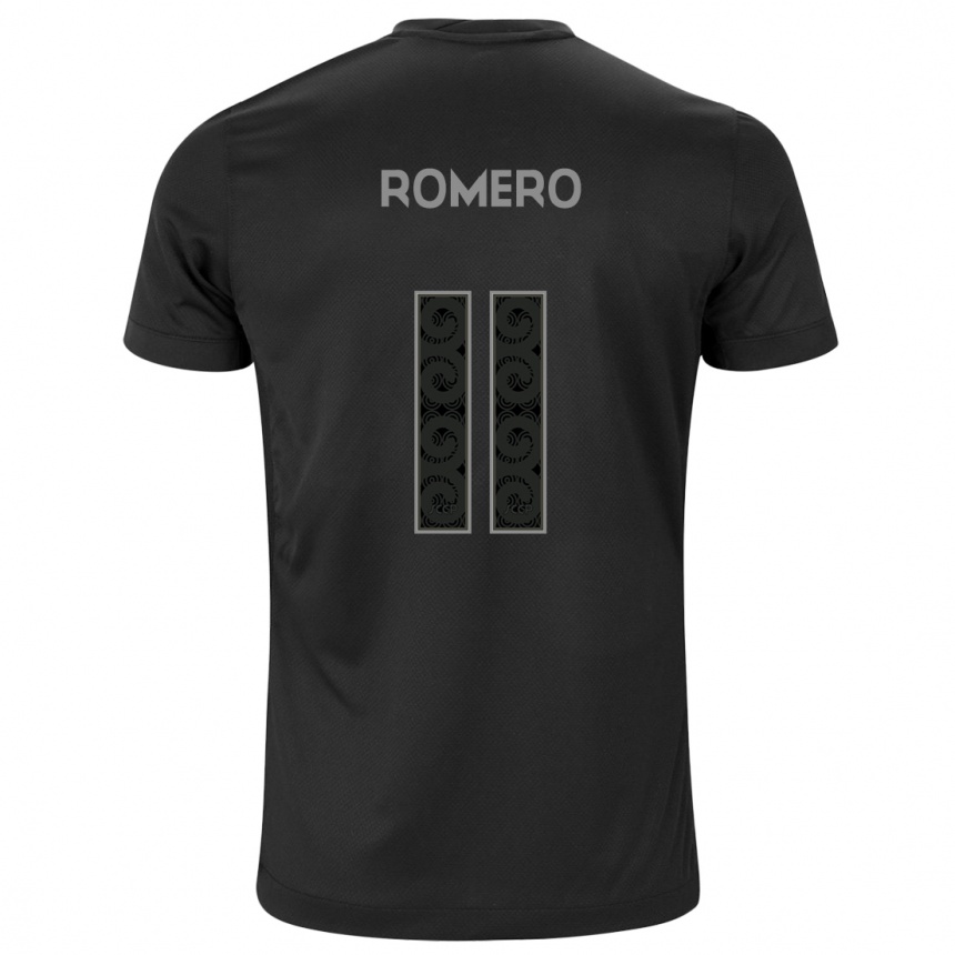 Niño Fútbol Camiseta Angel Romero #11 Negro 2ª Equipación 2024/25