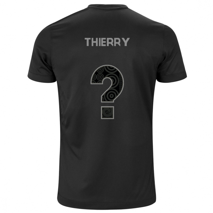 Niño Fútbol Camiseta Thierry #0 Negro 2ª Equipación 2024/25