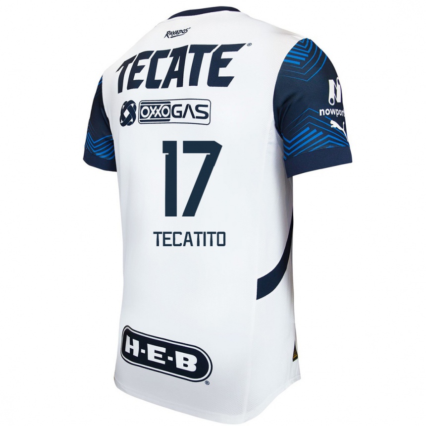 Niño Fútbol Camiseta Tecatito #17 Blanco Azul 2ª Equipación 2024/25