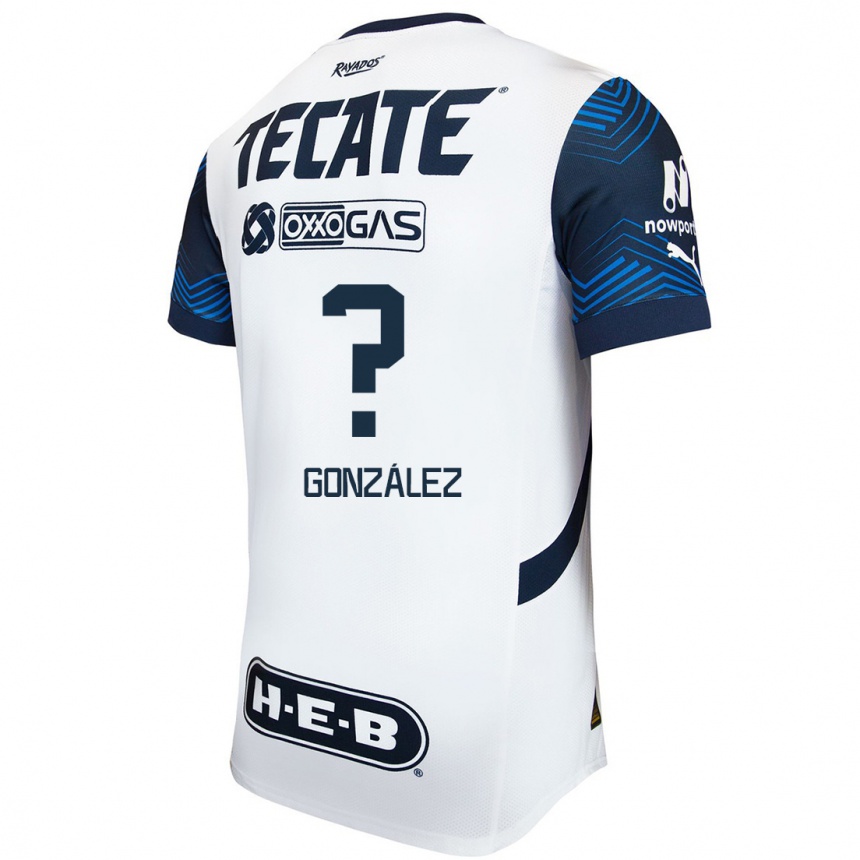 Niño Fútbol Camiseta Irvin González #0 Blanco Azul 2ª Equipación 2024/25