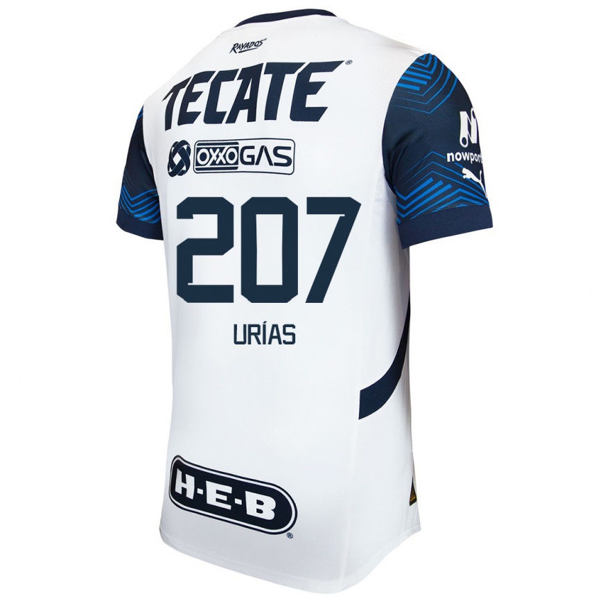 Niño Fútbol Camiseta Álex Urías #207 Blanco Azul 2ª Equipación 2024/25