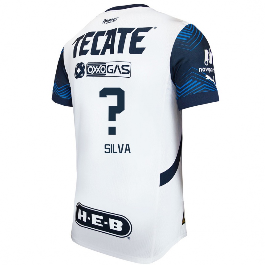 Niño Fútbol Camiseta Patricio Silva #0 Blanco Azul 2ª Equipación 2024/25