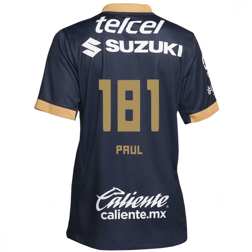 Niño Fútbol Camiseta Miguel Paul #181 Obsidiana Dorada Blanca 2ª Equipación 2024/25