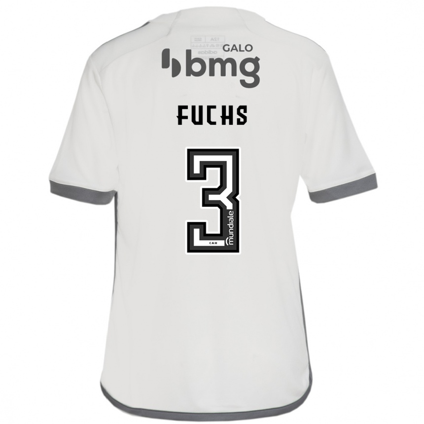 Niño Fútbol Camiseta Bruno Fuchs #3 Blanquecino 2ª Equipación 2024/25