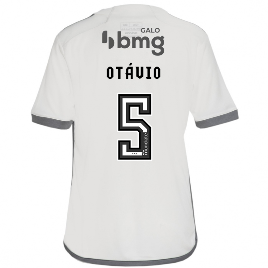 Niño Fútbol Camiseta Otávio #5 Blanquecino 2ª Equipación 2024/25