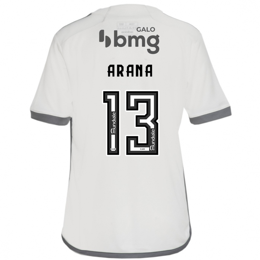 Niño Fútbol Camiseta Guilherme Arana #13 Blanquecino 2ª Equipación 2024/25