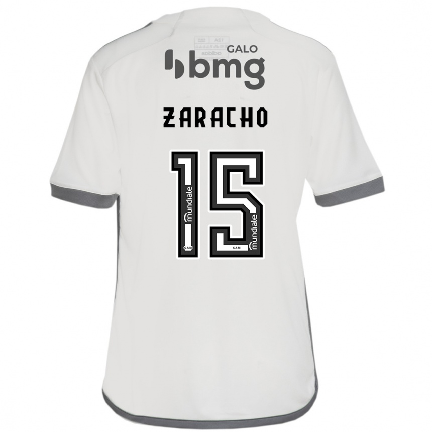 Niño Fútbol Camiseta Matías Zaracho #15 Blanquecino 2ª Equipación 2024/25