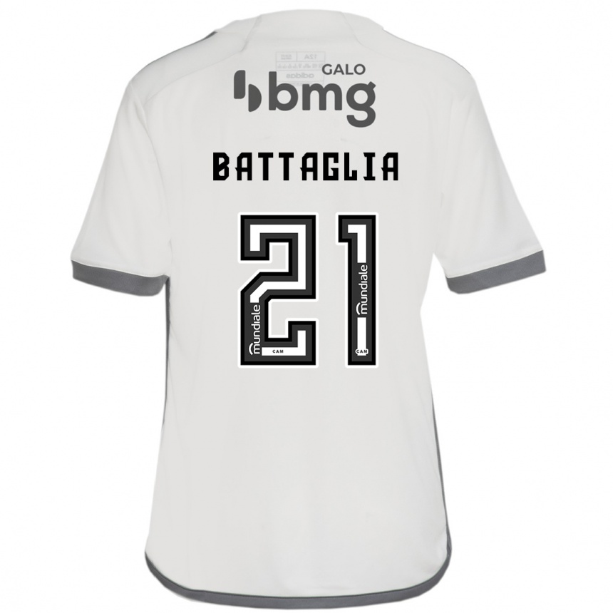 Niño Fútbol Camiseta Rodrigo Battaglia #21 Blanquecino 2ª Equipación 2024/25