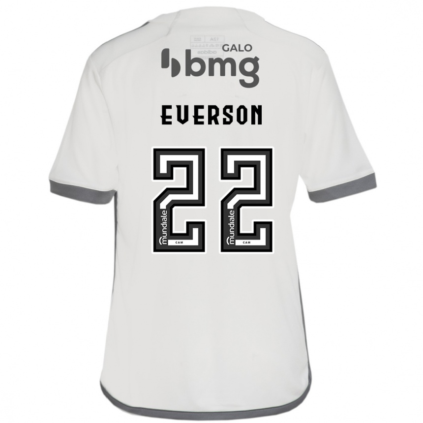 Niño Fútbol Camiseta Everson #22 Blanquecino 2ª Equipación 2024/25