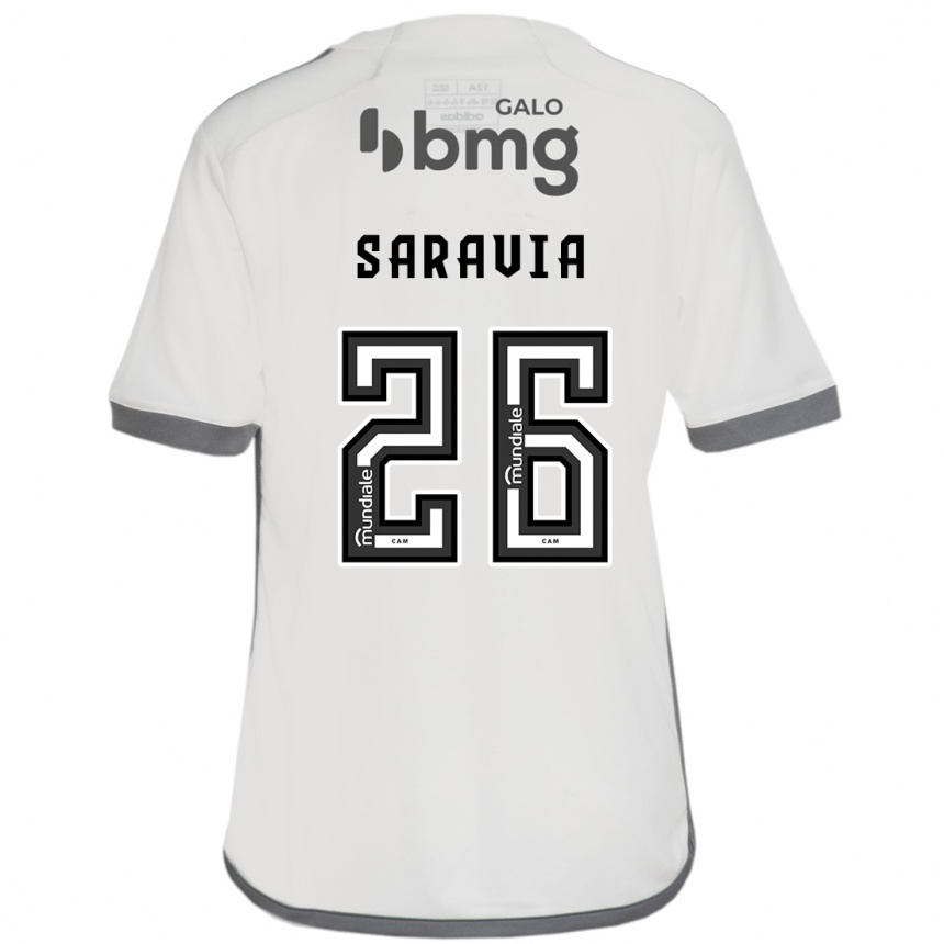 Niño Fútbol Camiseta Renzo Saravia #26 Blanquecino 2ª Equipación 2024/25