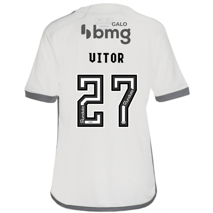 Niño Fútbol Camiseta Paulo Vitor #27 Blanquecino 2ª Equipación 2024/25