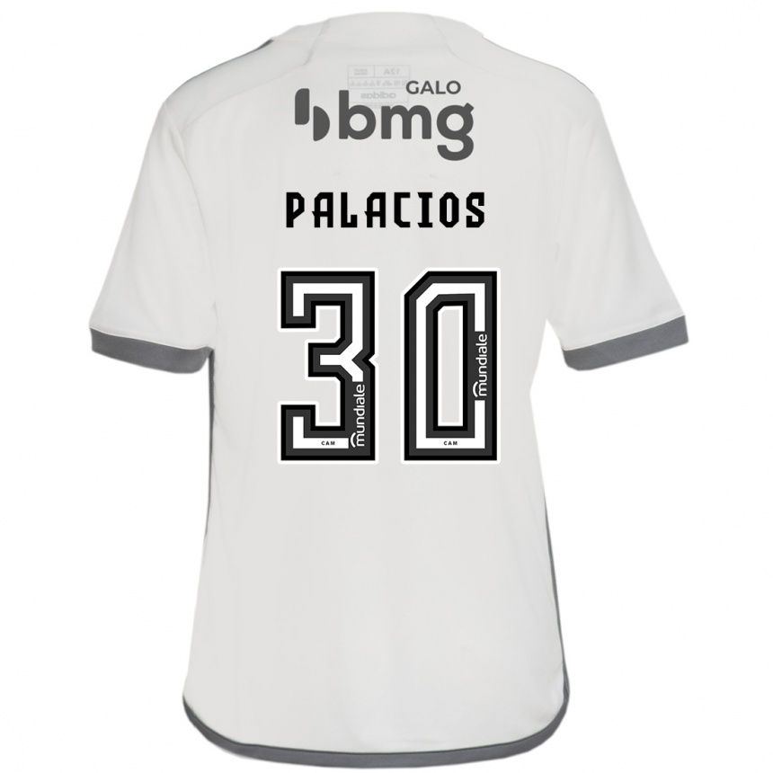 Niño Fútbol Camiseta Brahian Palacios #30 Blanquecino 2ª Equipación 2024/25