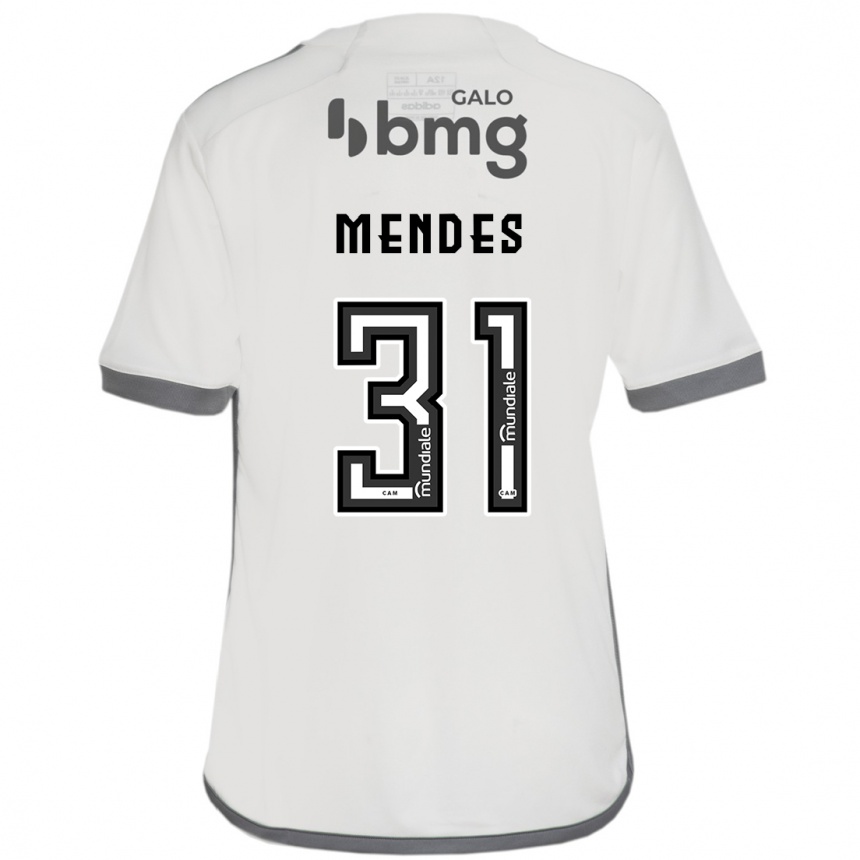 Niño Fútbol Camiseta Matheus Mendes #31 Blanquecino 2ª Equipación 2024/25