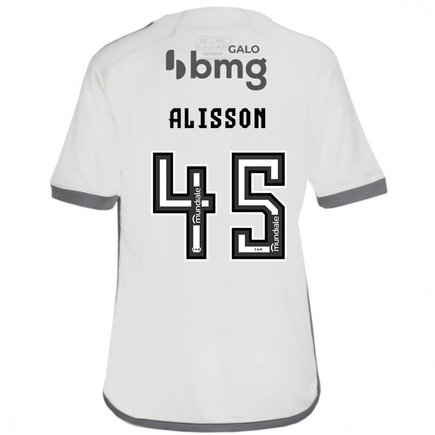 Niño Fútbol Camiseta Alisson #45 Blanquecino 2ª Equipación 2024/25